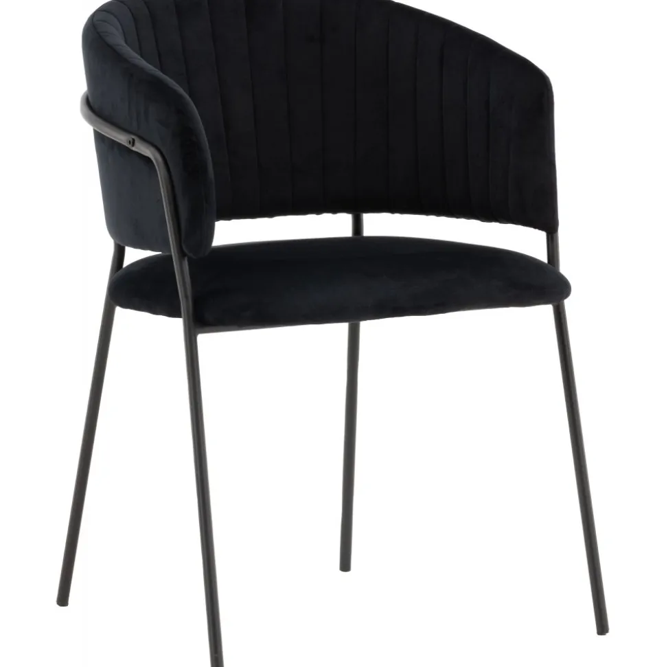 Selma matstol - Svart sammet
