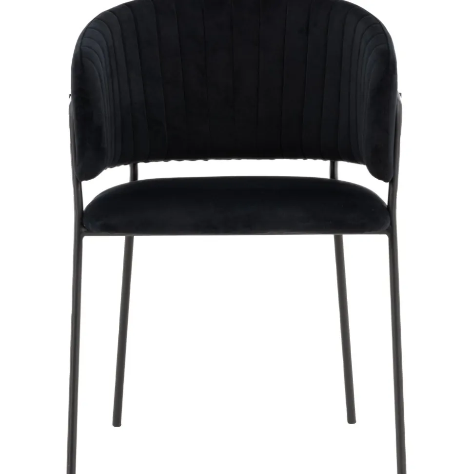 Selma matstol - Svart sammet