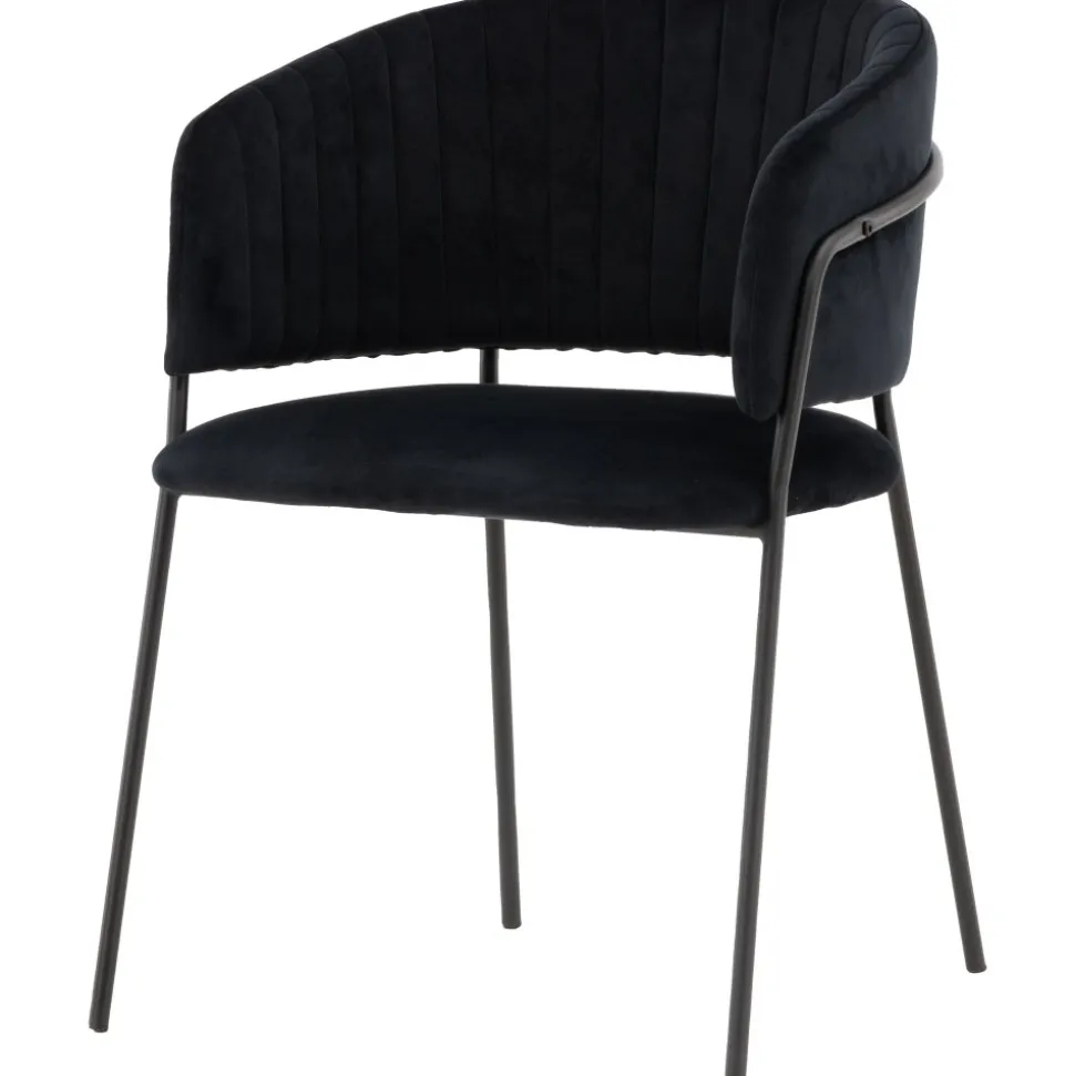 Selma matstol - Svart sammet