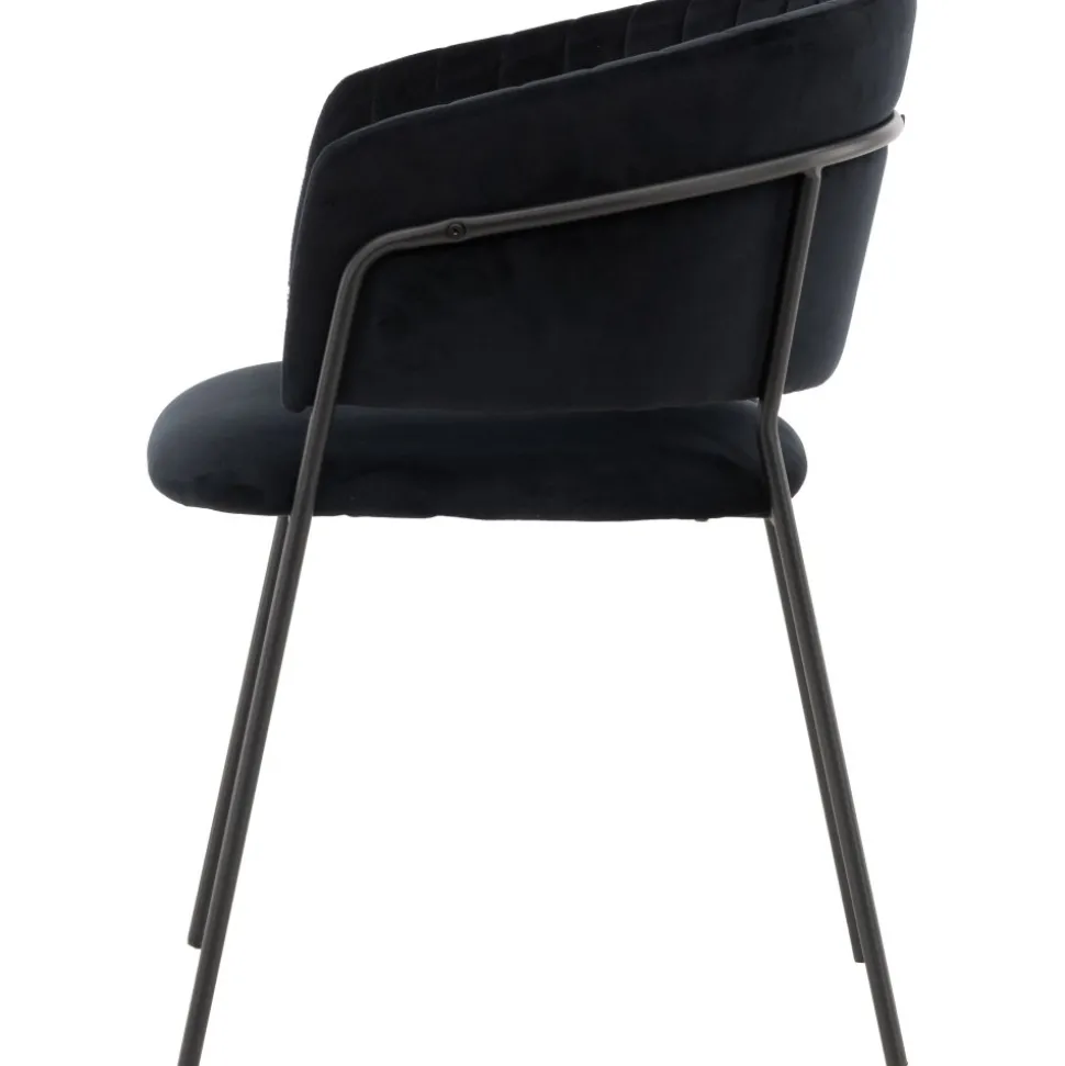 Selma matstol - Svart sammet