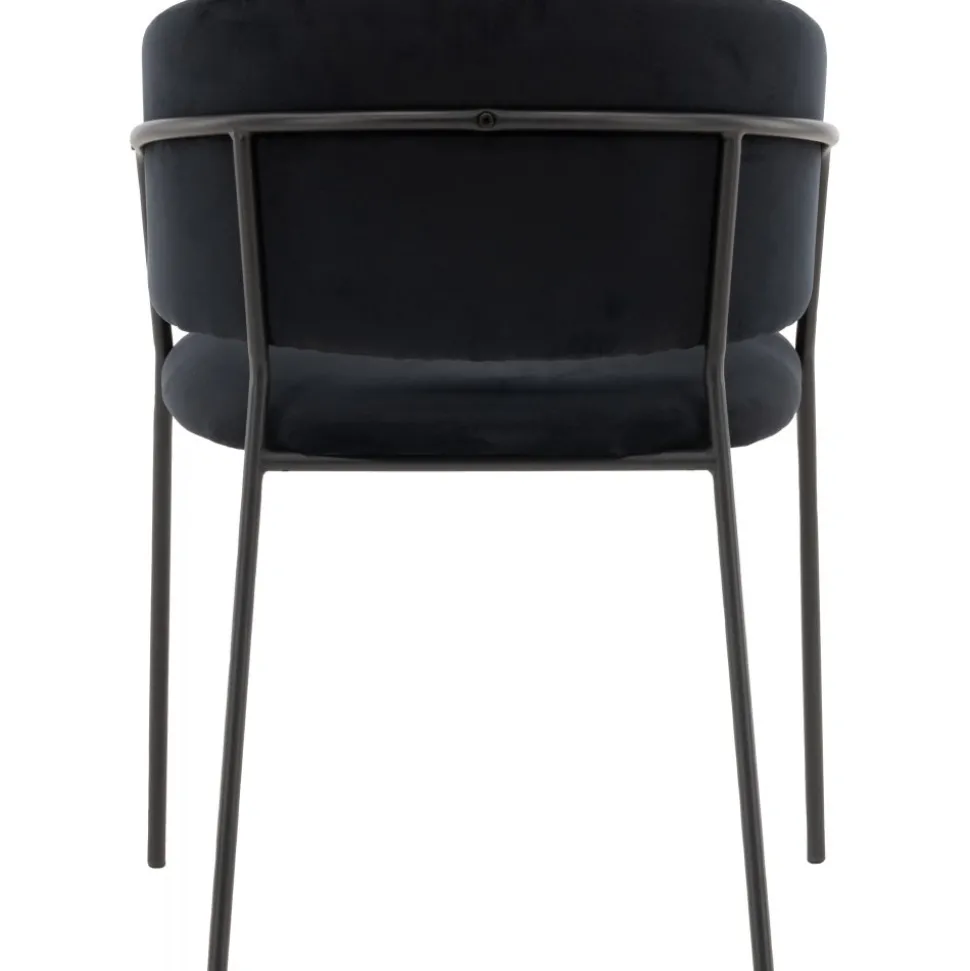 Selma matstol - Svart sammet