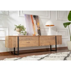 Serenity TV-bänk - Furu/svart