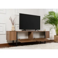 Serenity TV-bänk - Valnöt/svart