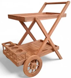 Serveringsvagn i teak - Saltö + Rengöringsmedel för utemöbler