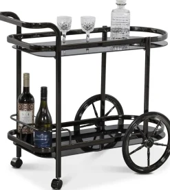 Serveringsvagn rökig metall - Rochester + Möbeltassar