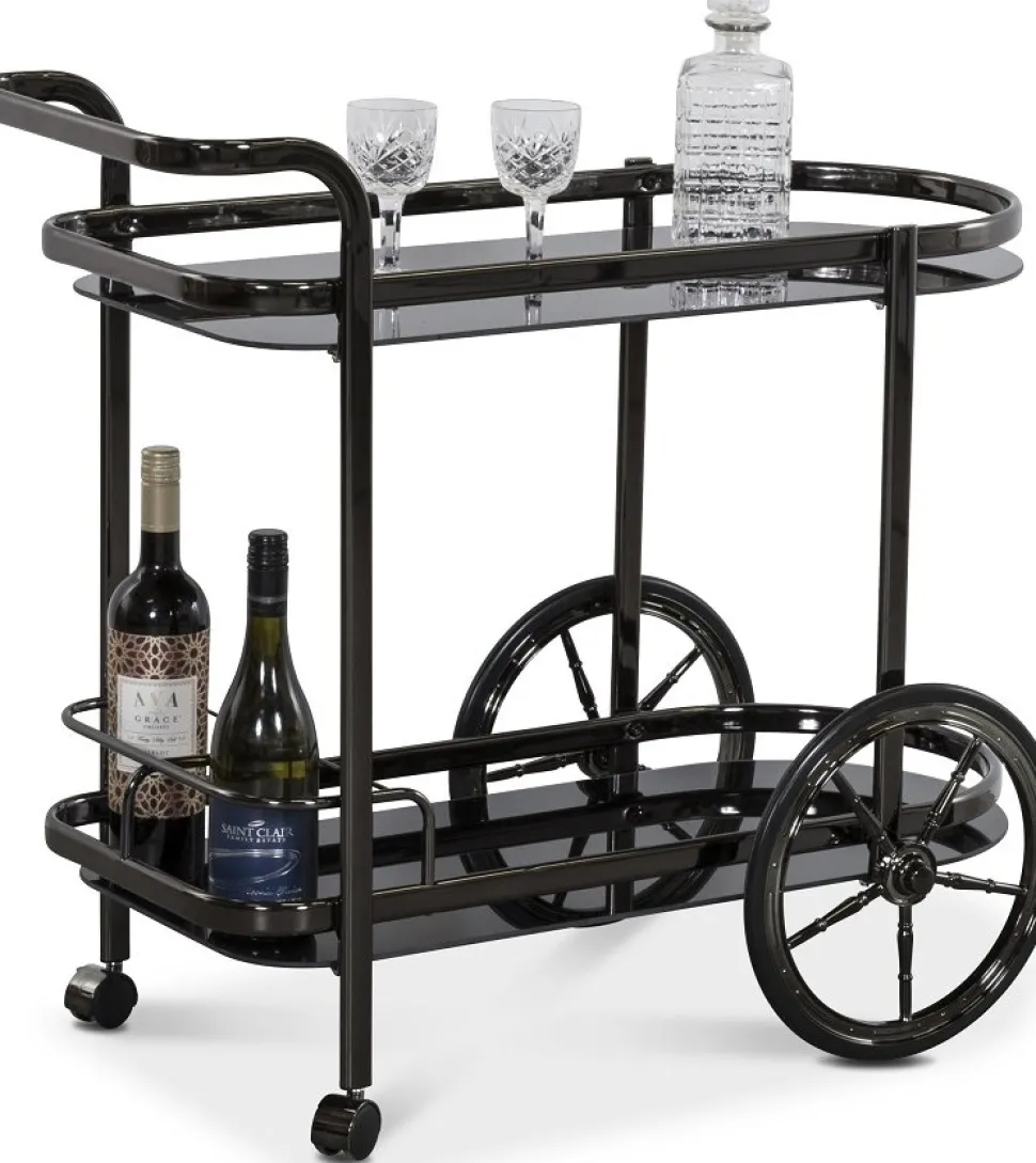 Serveringsvagn rökig metall - Rochester + Möbeltassar