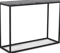 Shanghai konsolbord 110 x 30 cm - Cementimitation / Svart + Textilrengöring för möbler