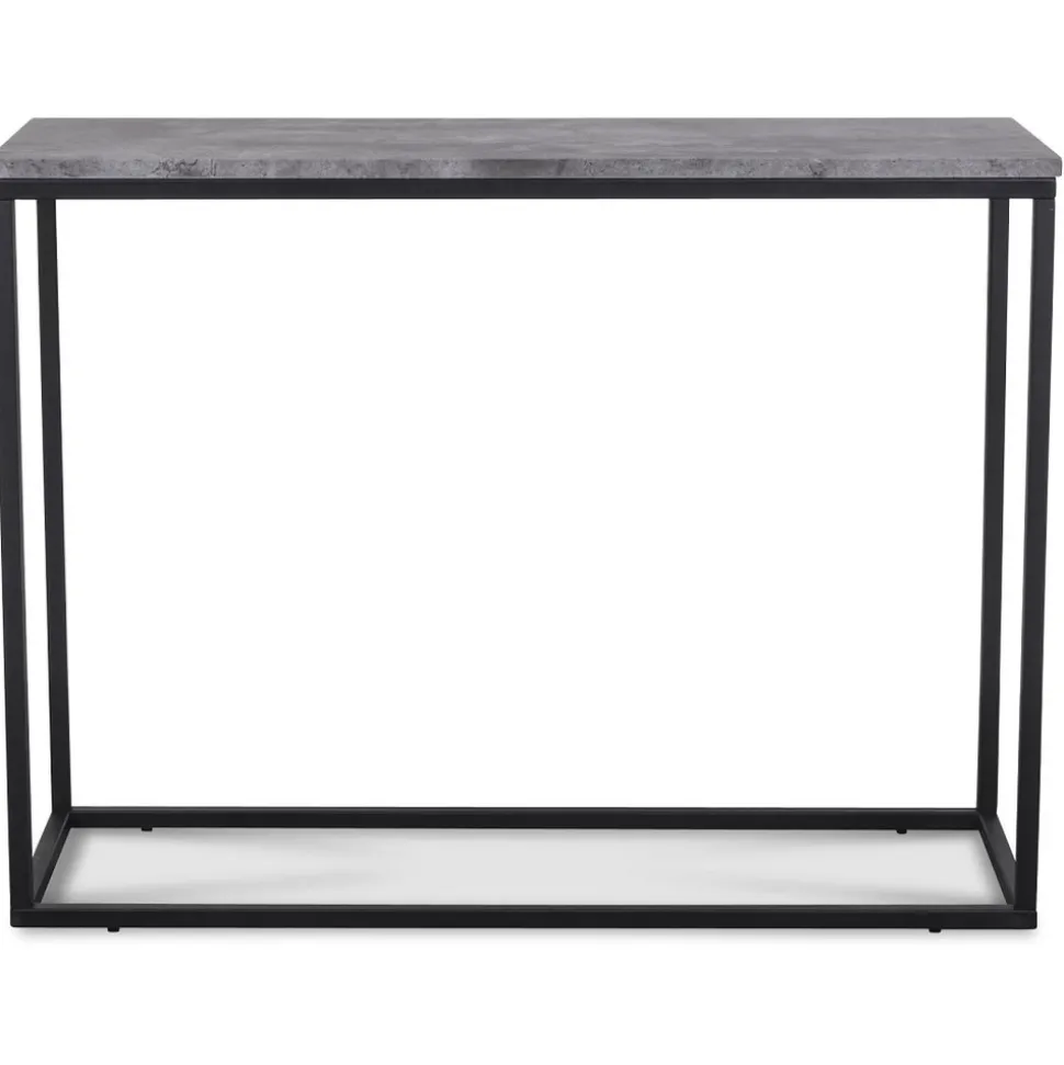 Shanghai konsolbord 110 x 30 cm - Cementimitation / Svart + Möbeltassar