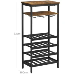 Shiraz vinställ - Brun/svart