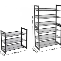 Sibel skohylla svart 74 x 62,5 cm