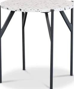 Sidobord Ø50 cm - Terrazzo sten