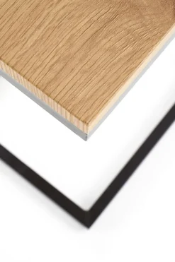 Sidobord 40 x 30 x 60 cm - Ek/svart + Fläckborttagare för möbler