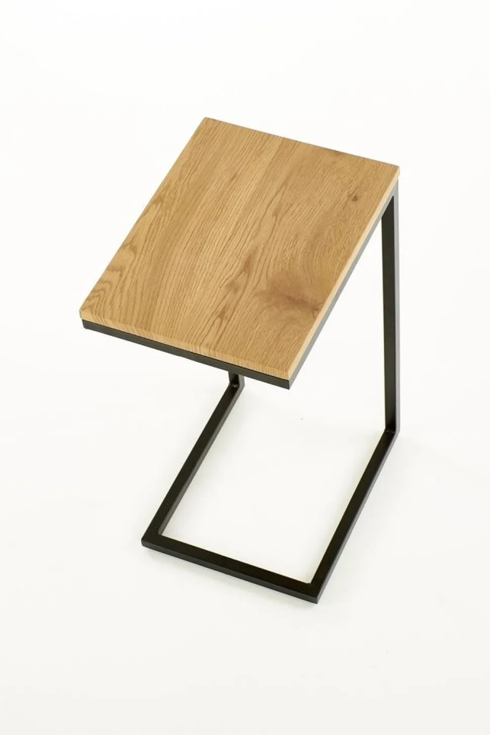 Sidobord 40 x 30 x 60 cm - Ek/svart + Möbeltassar