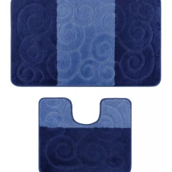 Sile badrumsmatta - Blå/mörkblå