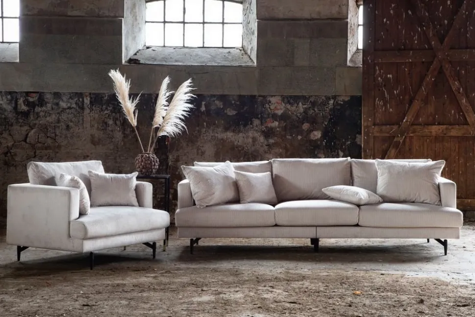 3-sits soffa i beige manchester - Hedlunda