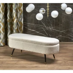 Sittbänk med förvaring offwhite 120 cm bred