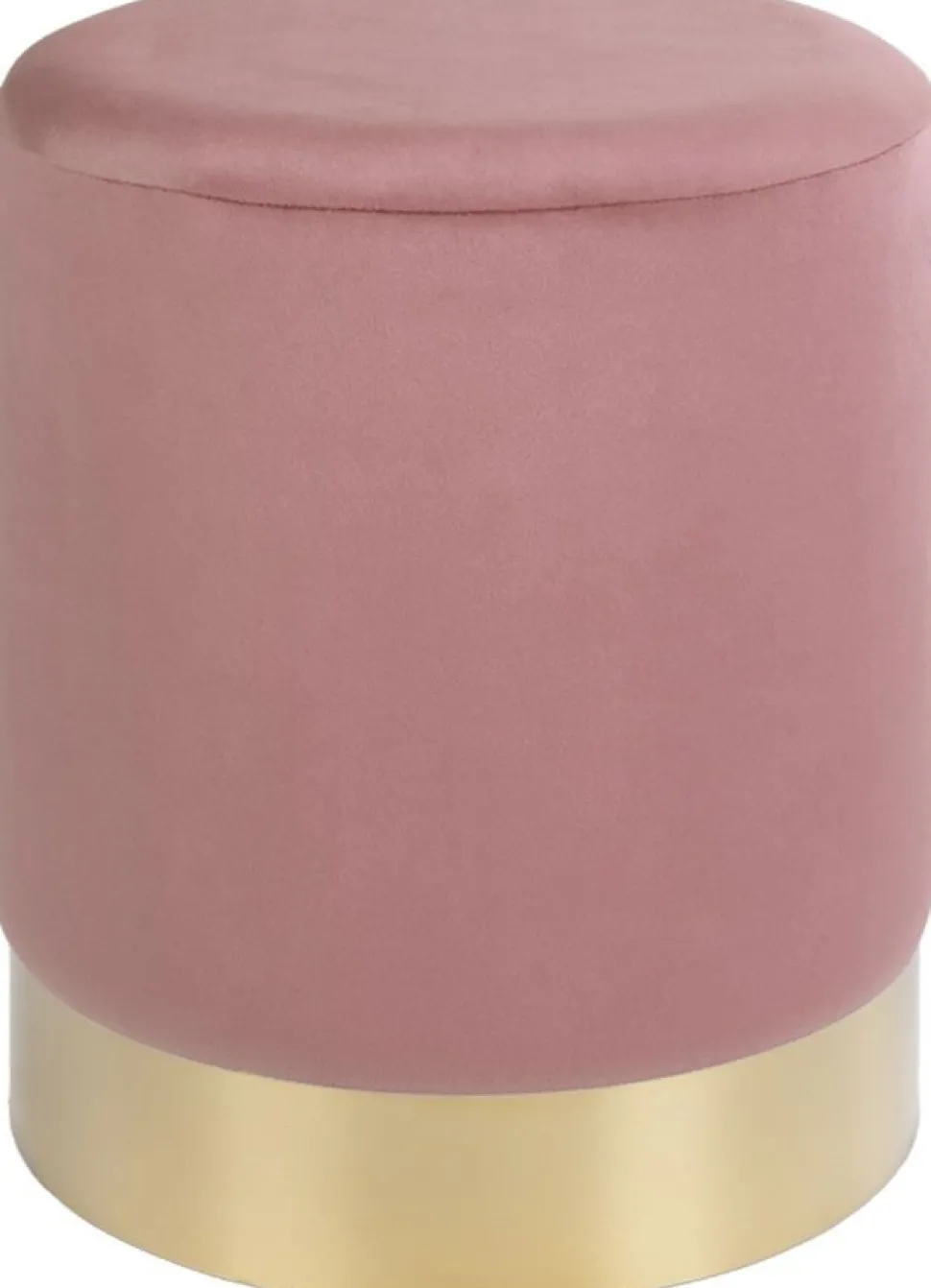 Sittpuff - Rosa/mässing + Fläckborttagare för möbler