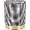 Sittpuff Surya - Svart & vit mönstrad