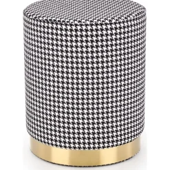 Sittpuff Surya - Svart & vit mönstrad