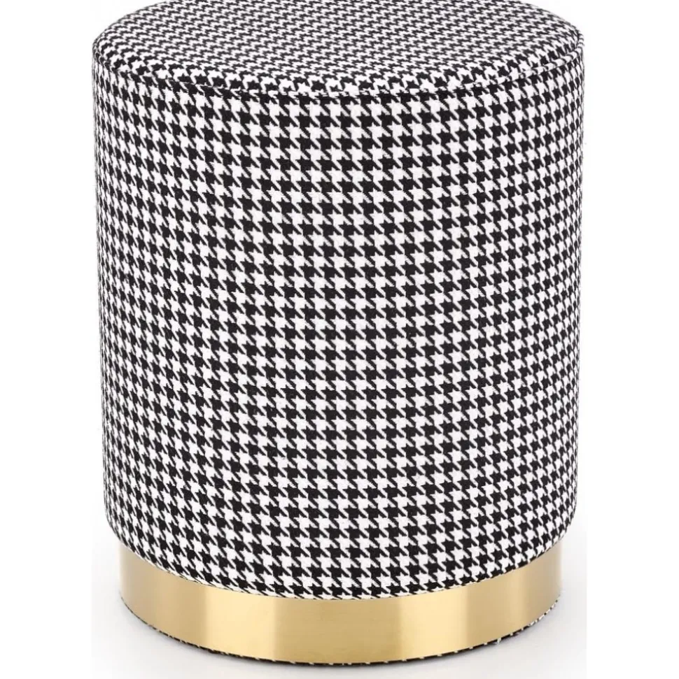 Sittpuff Surya - Svart & vit mönstrad