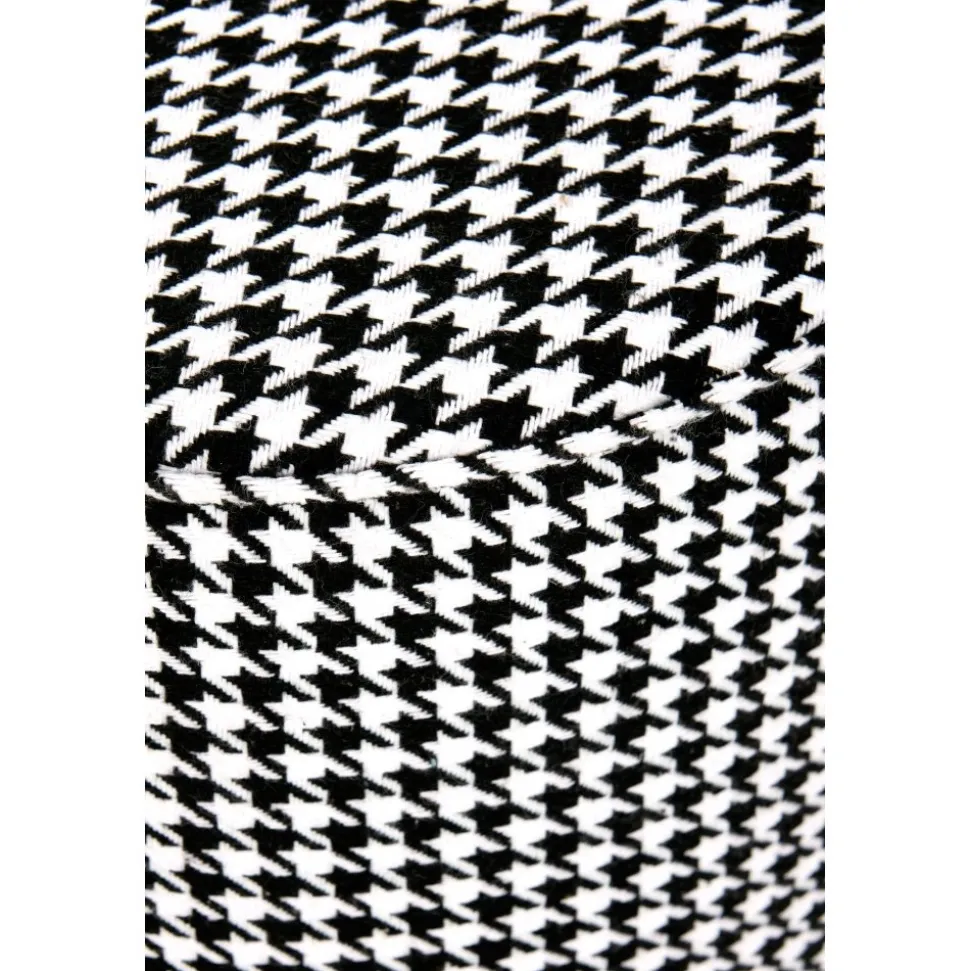 Sittpuff Surya - Svart & vit mönstrad