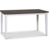 Skagen matbord 140x90 cm - Brunoljad ek / Vit