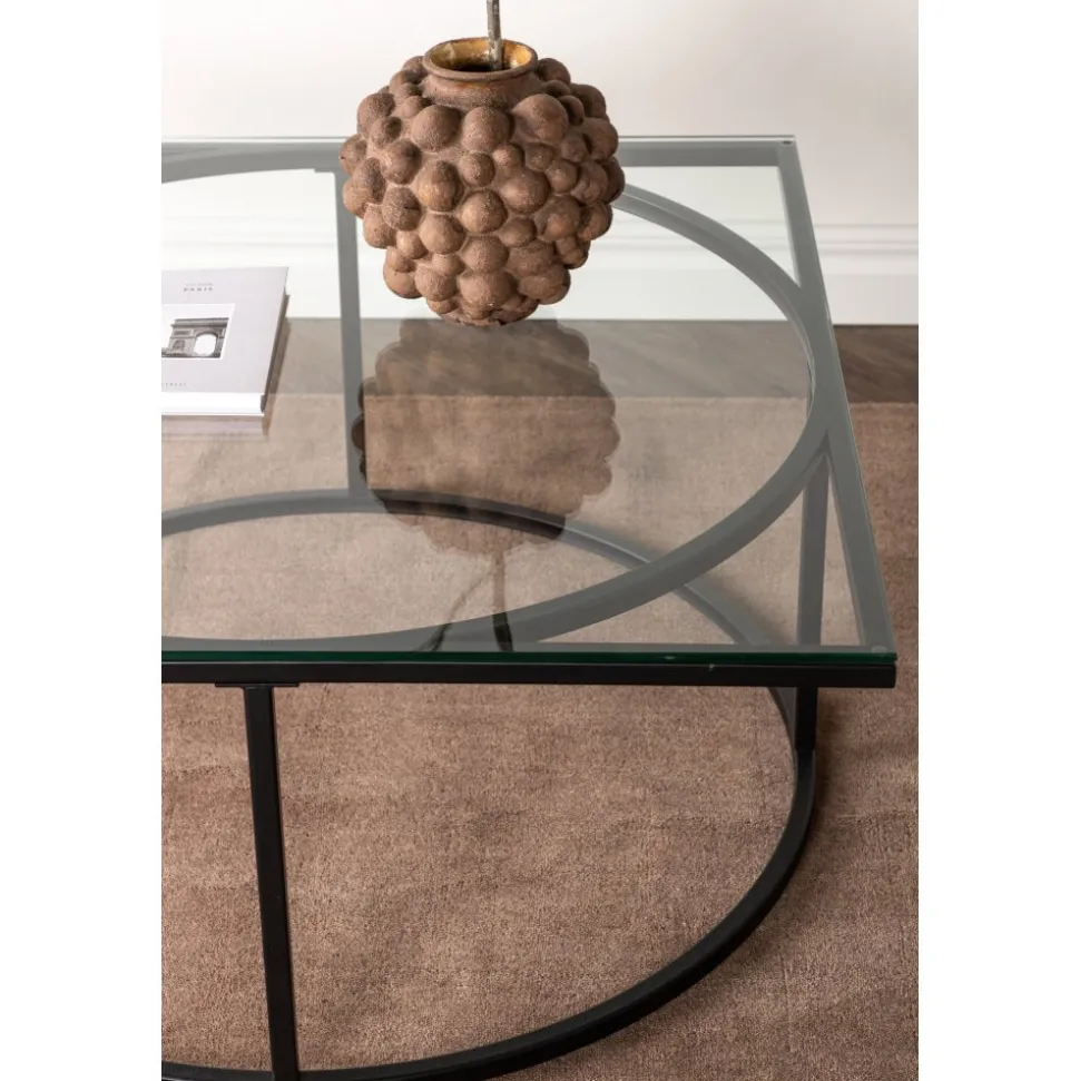 Skanör soffbord 90 x 90 cm - Svart