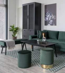 Skiby Sittbänk - Mörkgrön/svart