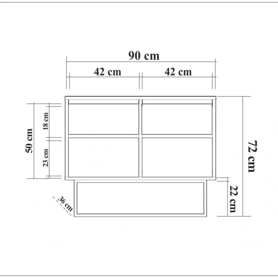 Skänk i valnöt 90 cm bred + Fläckborttagare för möbler