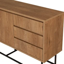 Skänk Ruba i valnöt - 140 cm + Möbeltassar