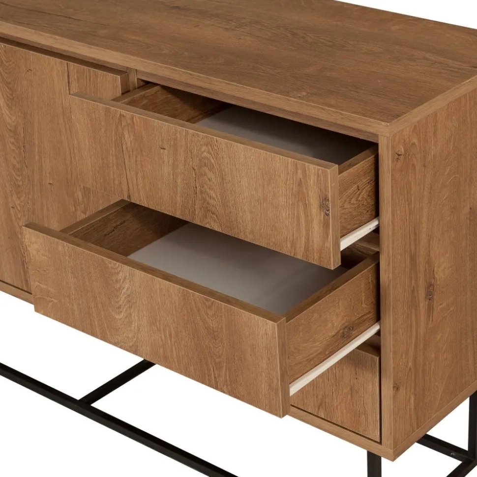 Skänk Ruba i valnöt - 140 cm + Textilrengöring för möbler