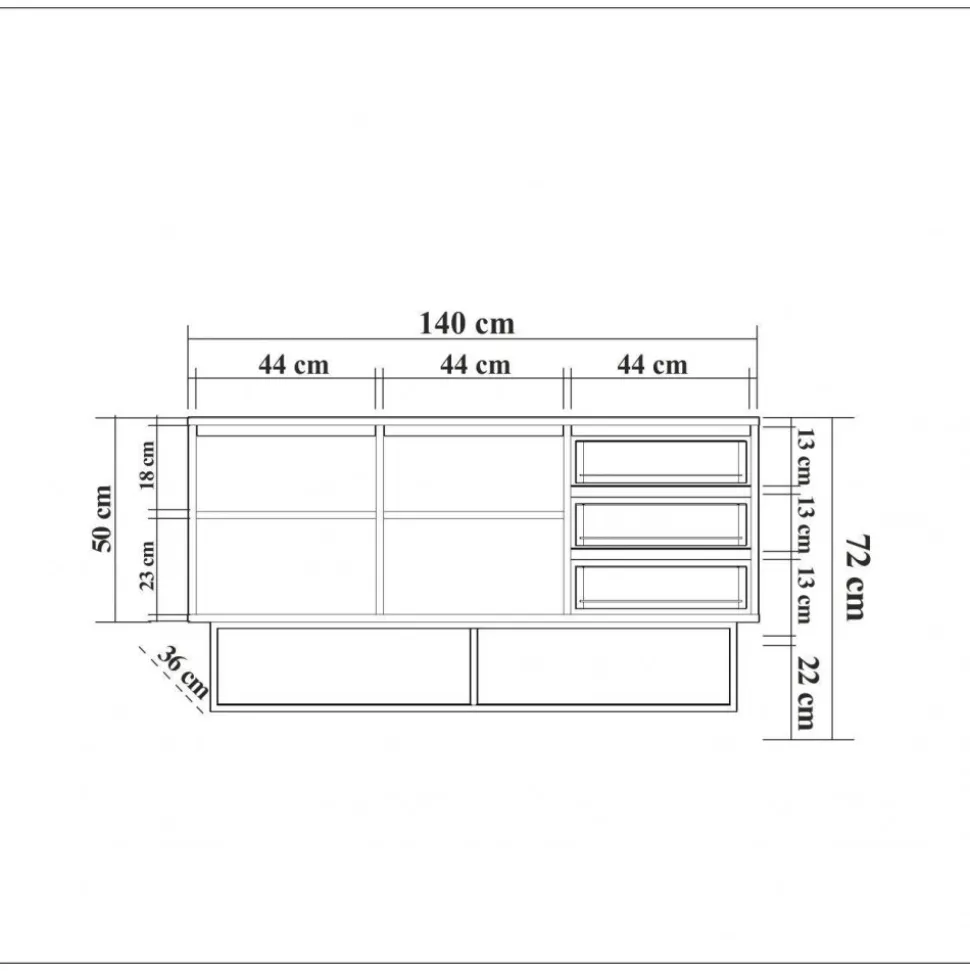 Skänk Ruba i valnöt - 140 cm + Textilrengöring för möbler