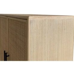 Skåp i rotting med svarta handtag - React + Textilrengöring för möbler