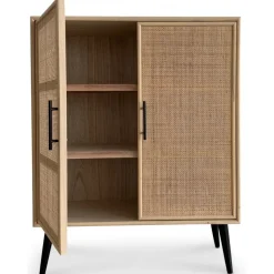 Skåp i rotting med svarta handtag - React