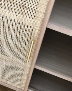 Skåp i trä och natur / rotting - React + Fläckborttagare för möbler