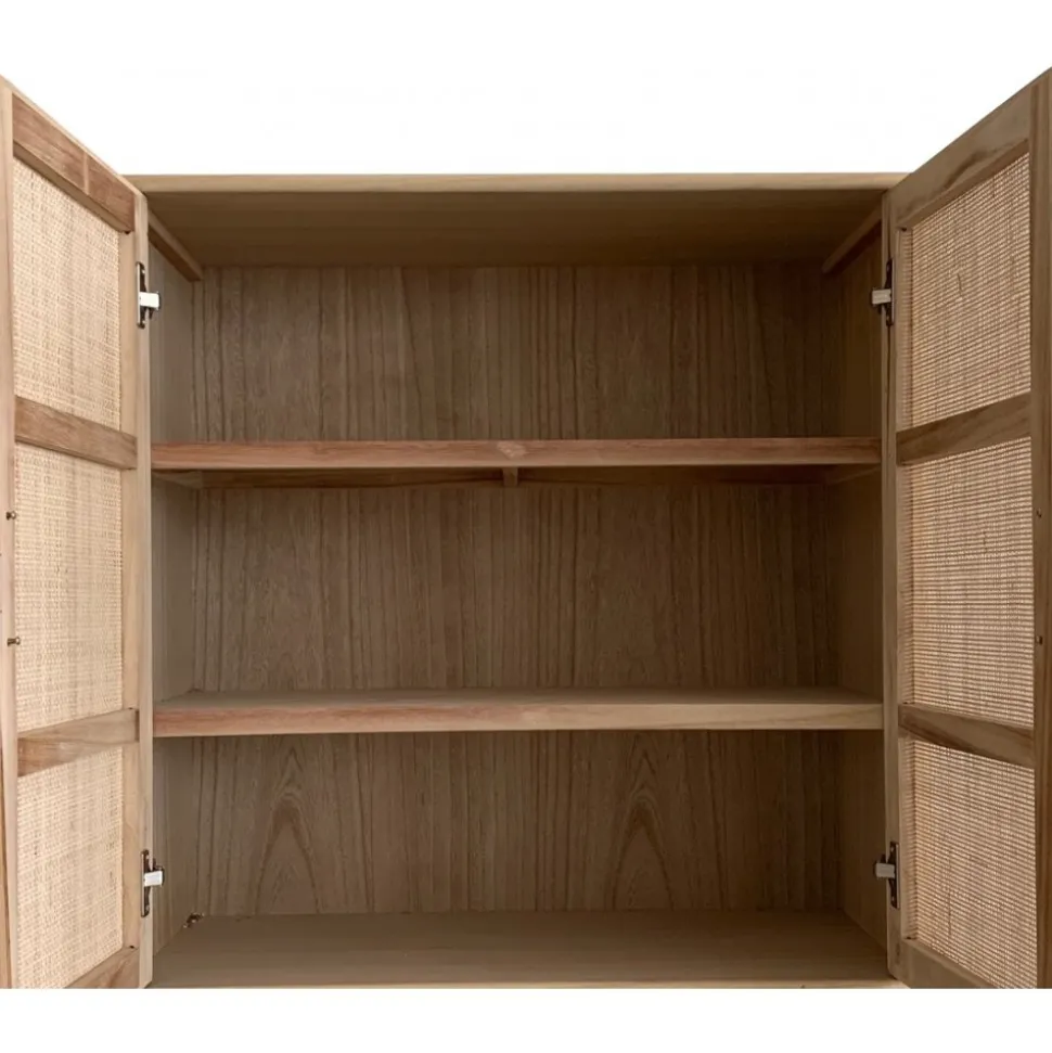 Skåp i trä och natur / rotting - React + Möbeltassar