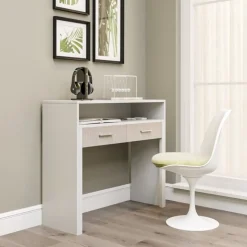 Skrivbord Maida utdragbart vit - 99 cm