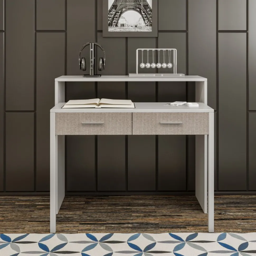 Skrivbord Maida utdragbart vit - 99 cm