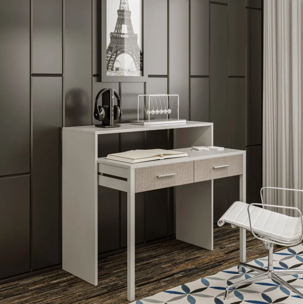 Skrivbord Maida utdragbart vit - 99 cm