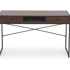 Skrivbord med lådor valnöt 123 cm bred + Möbeltassar