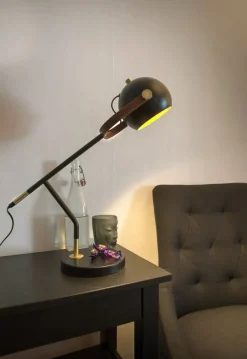 Skrivbordslampa - Svart/matt mässing