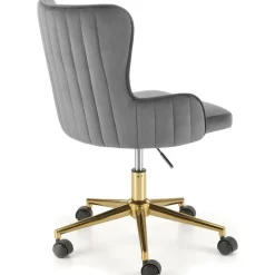 Skrivbordsstol grå sammet