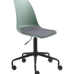 Skrivbordsstol mintgrön med hjul