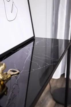 Slope avlastningsbord 100 x 30 cm - Svart/mässing