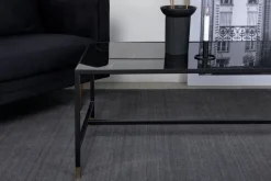 Slope soffbord 130x60 cm - Svart/mässing