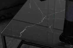 Slope soffbord 130x60 cm - Svart/mässing