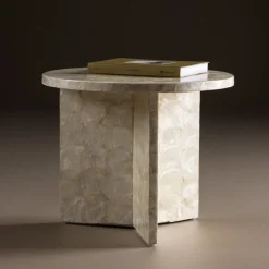 Smögen soffbord Ø40 cm - Ljusgrå