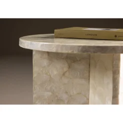 Smögen soffbord Ø40 cm - Ljusgrå