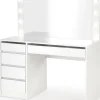 Sminkbord Vit 120 x 55 cm med LED-belysning - Facada + Möbeltassar