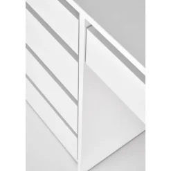 Sminkbord Vit 120 x 55 cm med LED-belysning - Facada + Möbeltassar